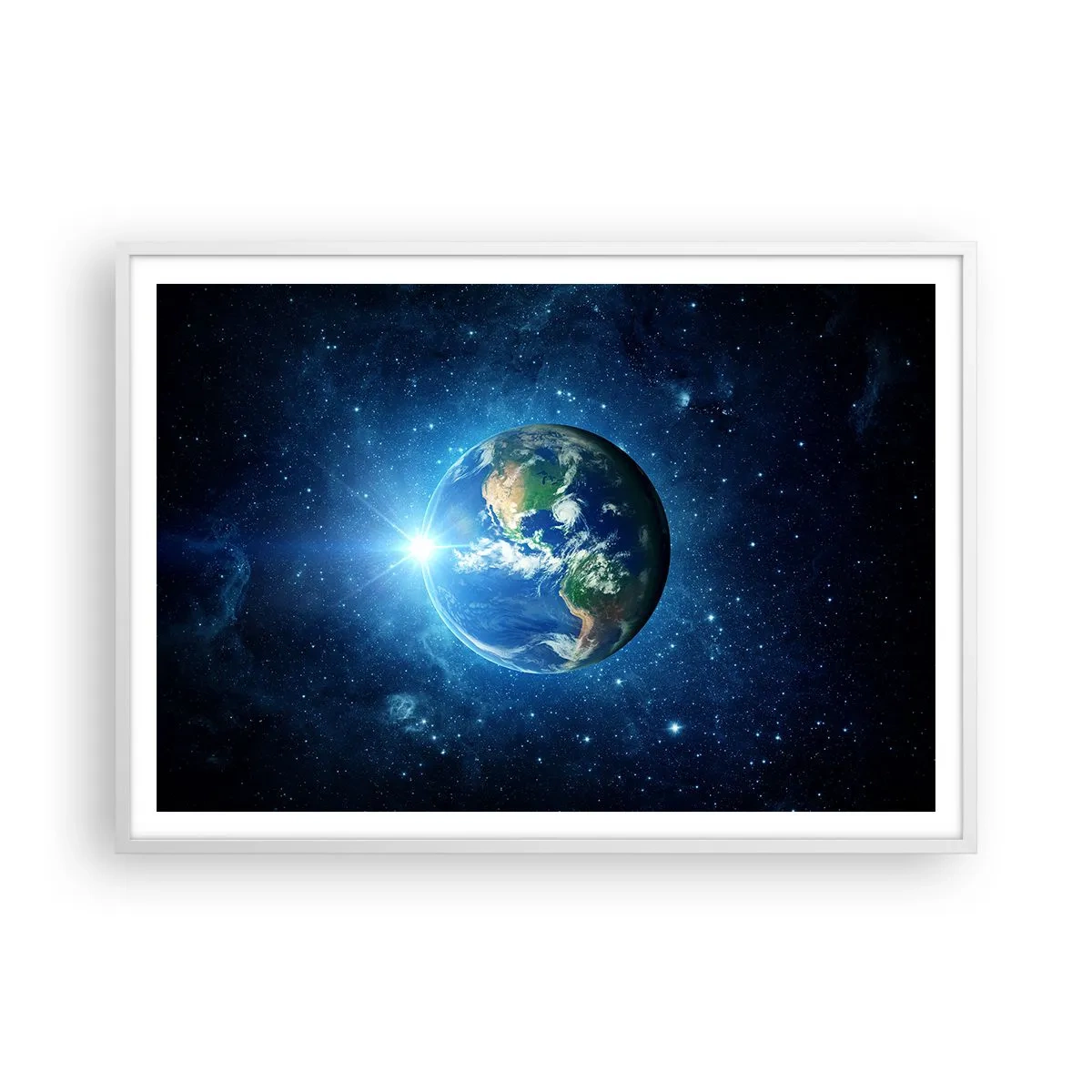 Affisch i vit ram - Vi är i himlen - 100x70 cm