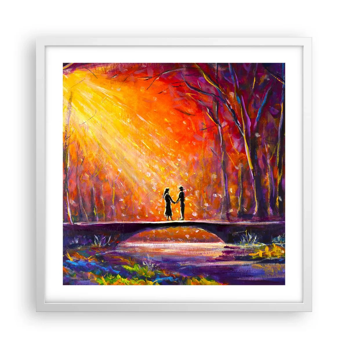 Affisch i vit ram - Himlen älskar också dem - 50x50 cm