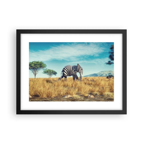 Affisch i svart ram - Grått är ute - 40x30 cm