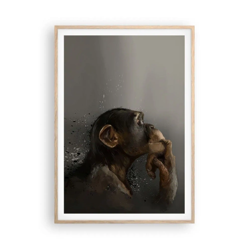Affisch i ram av ljusek - Säkert en tänkare - 70x100 cm