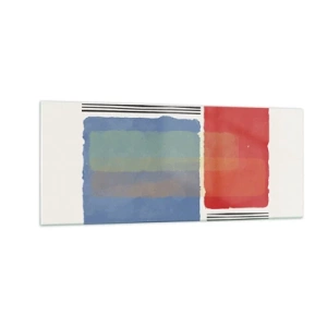 Glastavla - Bild på glas - Geometrins anda  - 100x40 cm