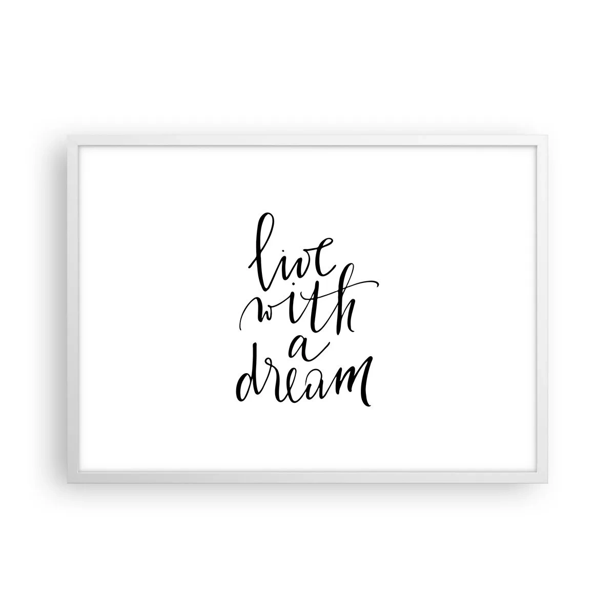 Affisch i vit ram - Of course - 70x50 cm