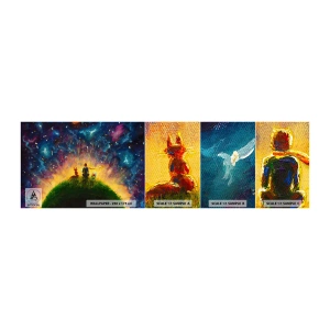 Provbit av självhäftande fototapet Deluxe Sticker - Kärlek och vänskap - hela världen - För barn, Vänskap, Abstraktion - 100x30 cm