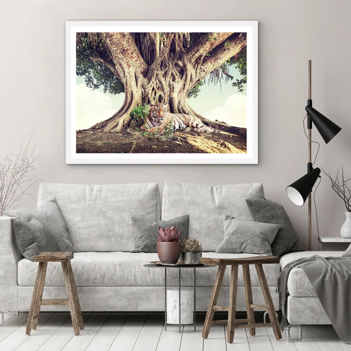 Affisch i vit ram - Vi från Första Moseboken - 100x70 cm