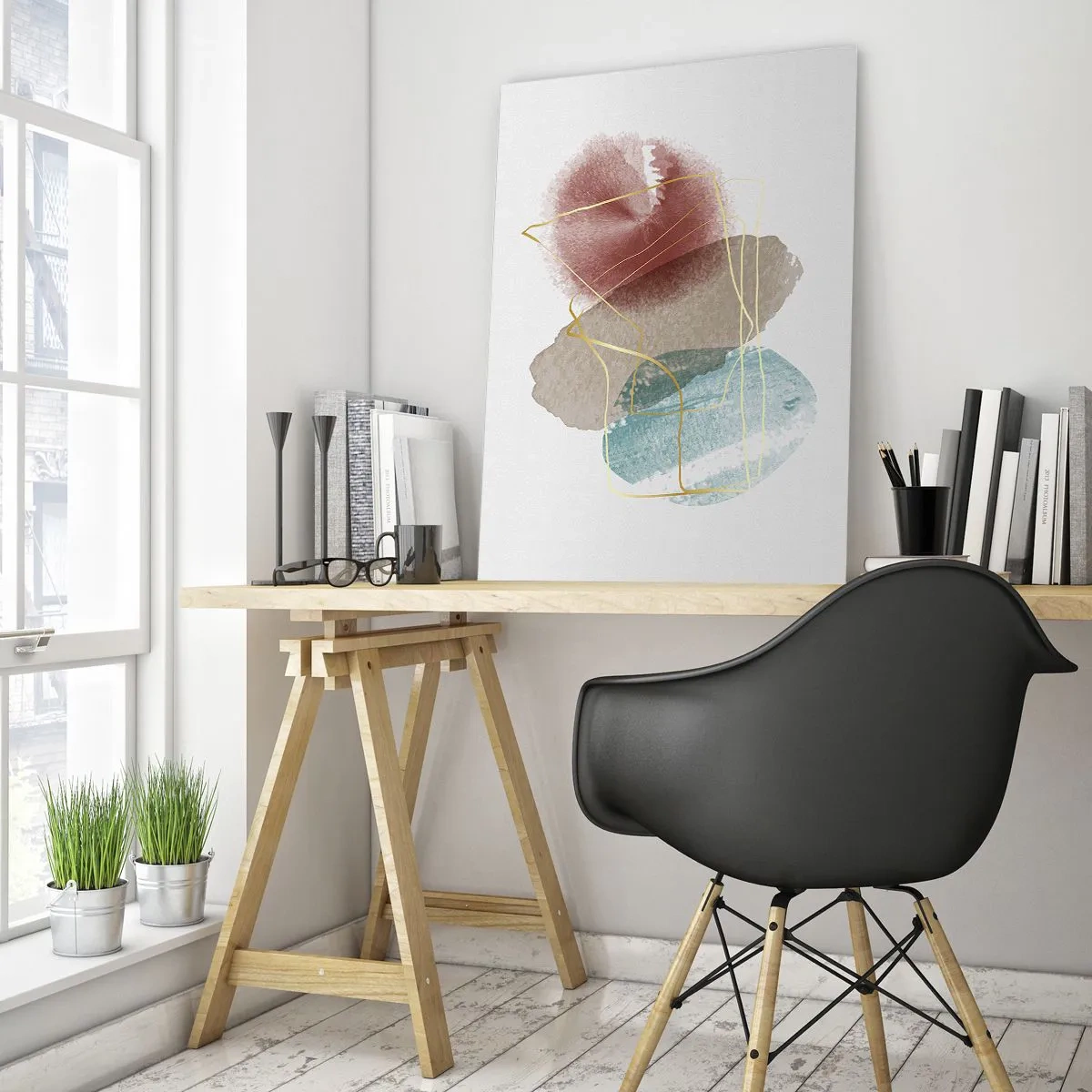 Glastavla - Bild på glas - Rummets pärlor - 50x70 cm