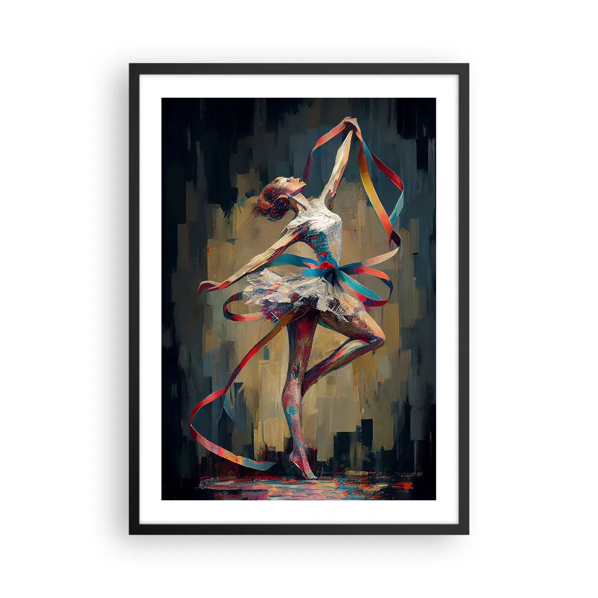 Affisch i svart ram - Dans med ett band - 50x70 cm