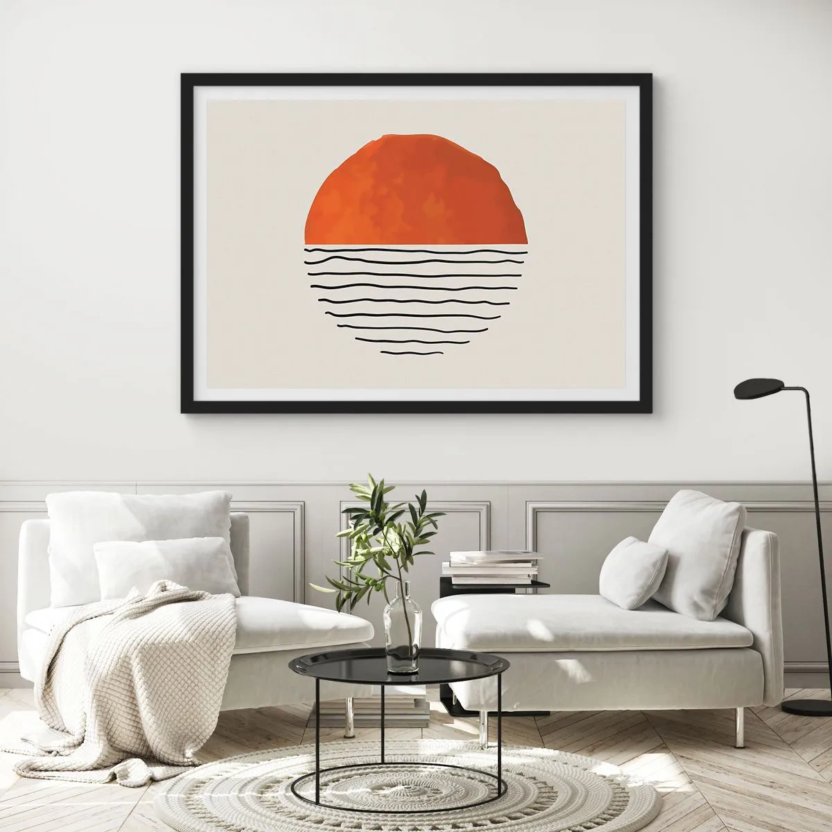 Affisch i svart ram - I japansk stämning - 40x30 cm