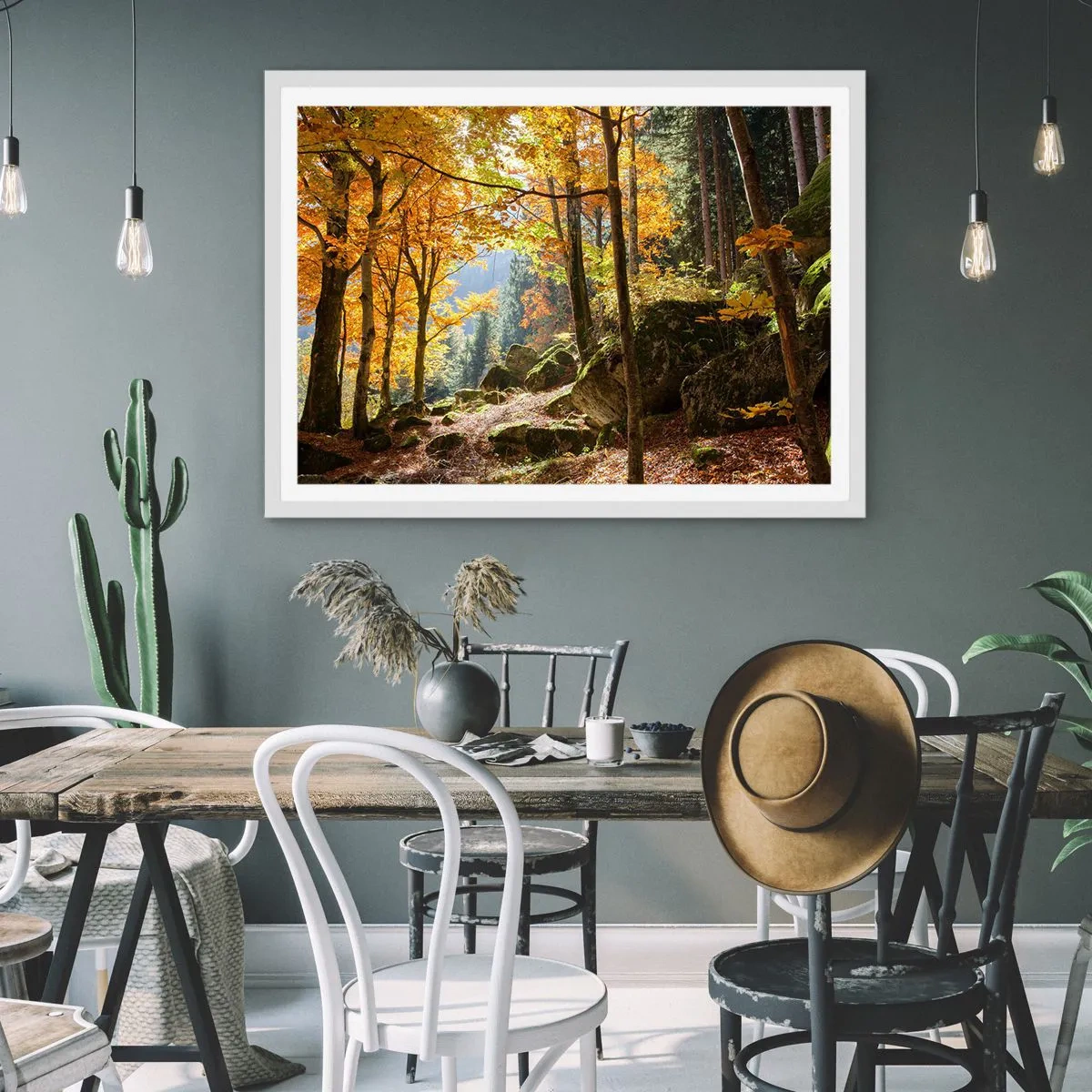 Affisch i vit ram - Dags att vila - 91x61 cm