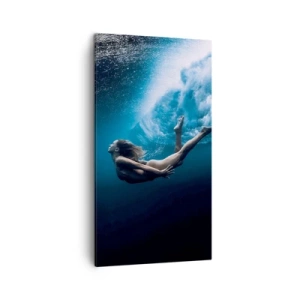 Canvastavla - Bild på duk - Modern sjöjungfru - 45x80 cm