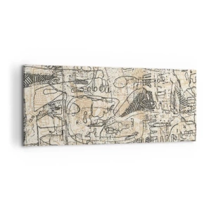 Canvastavla - Bild på duk - Väntar på avkodning - 100x40 cm