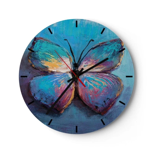 Väggklocka - Klocka på glas - I full charm - 40x40 cm