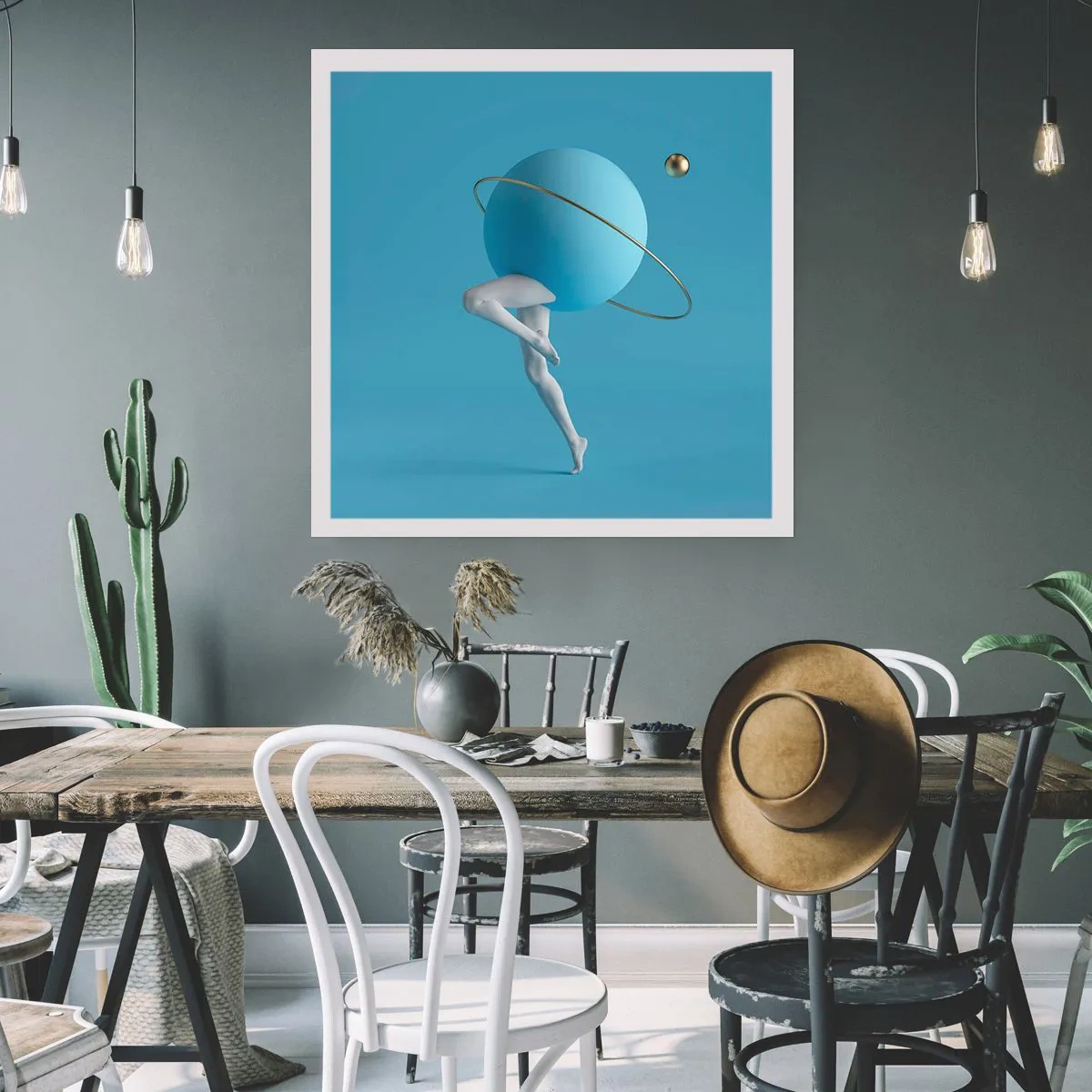 Affisch - Och planeterna blir galna - 40x40 cm