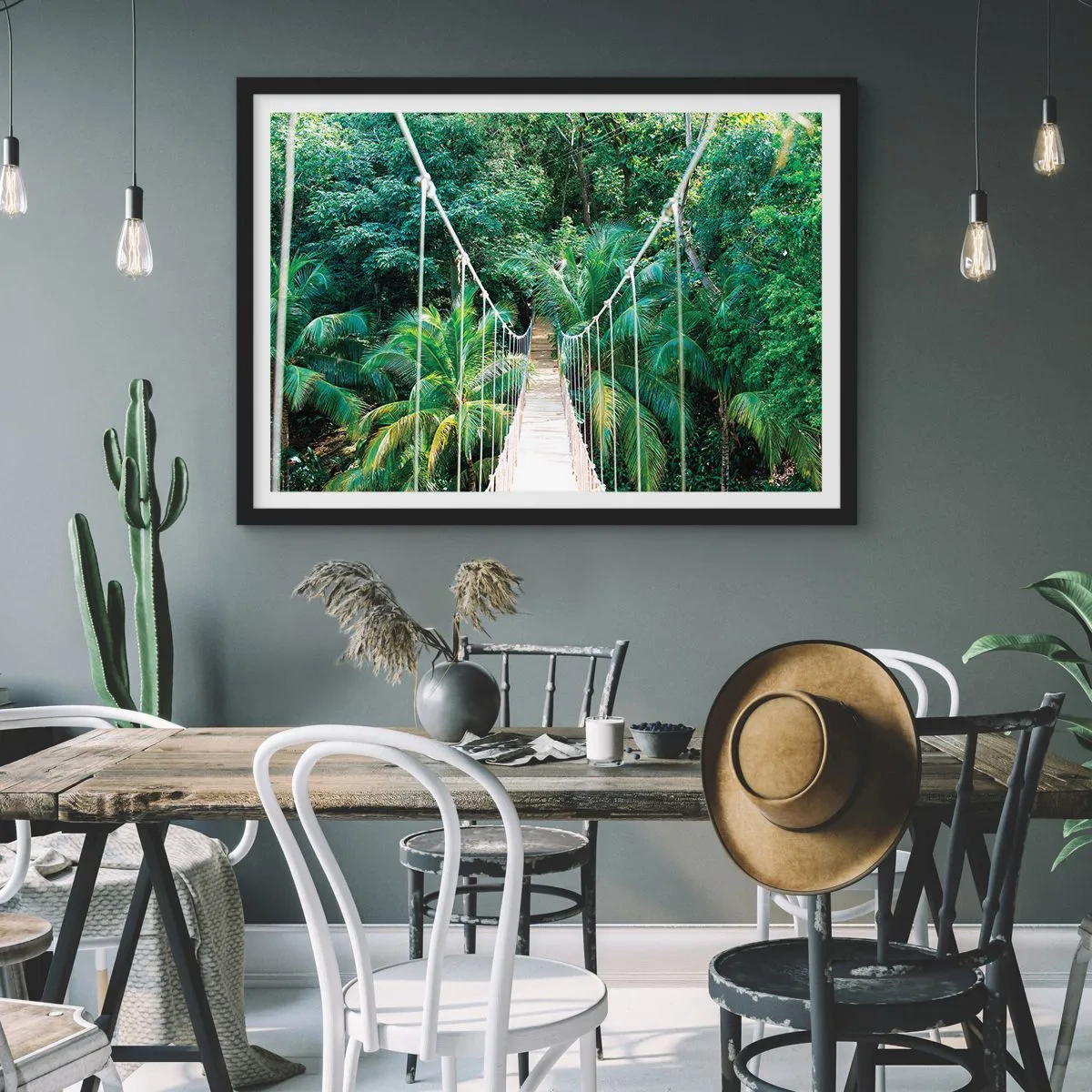 Affisch i svart ram - Welcome to the jungle! - 70x50 cm