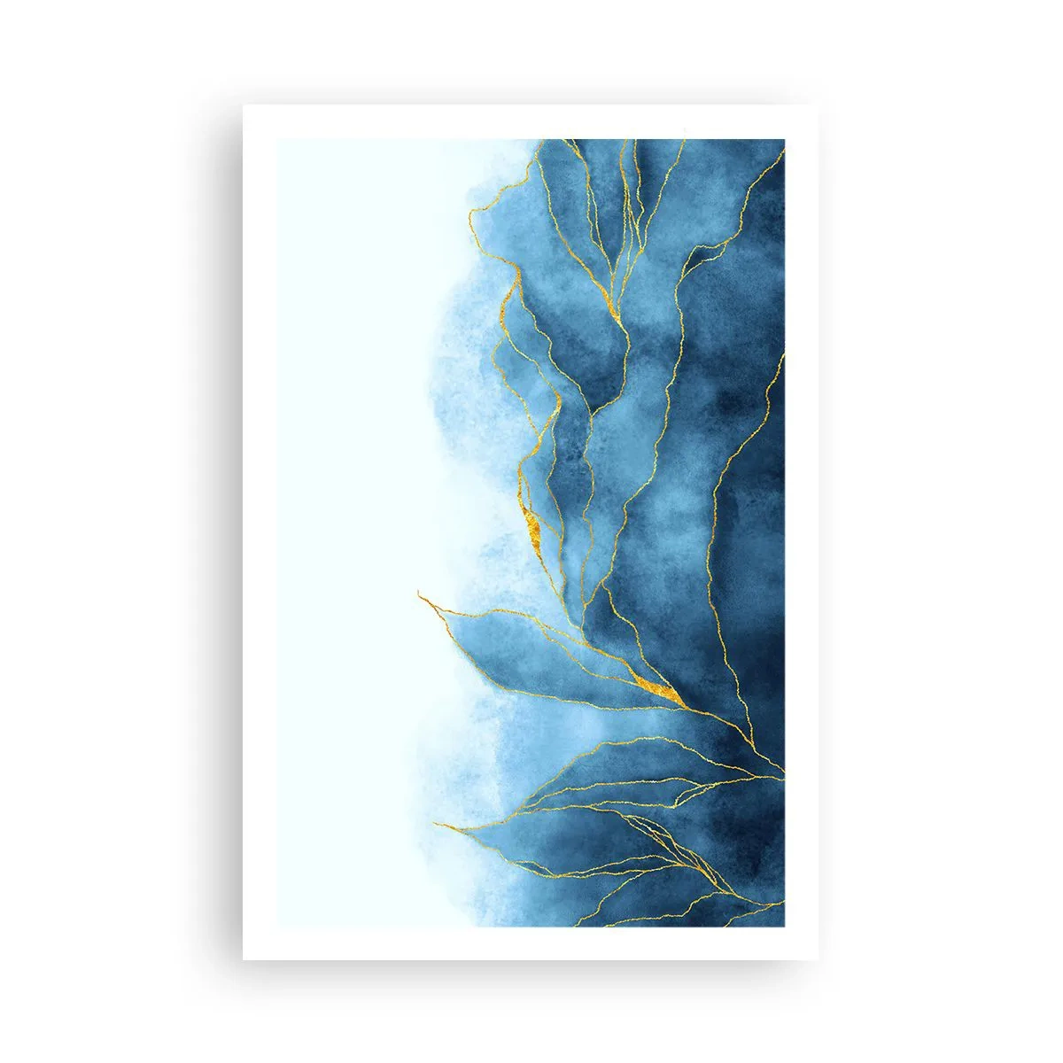 Affisch - Blått i guld - 61x91 cm