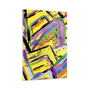 Glastavla - Bild på glas - Skriker av glädje - 50x70 cm