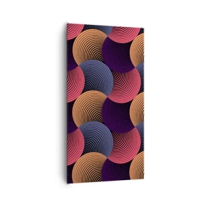 Canvastavla - Bild på duk - I en cirkulär rytm - 65x120 cm