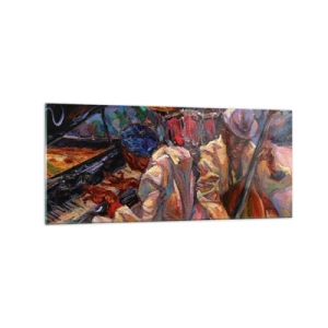 Glastavla - Bild på glas - I en rytm - 120x50 cm