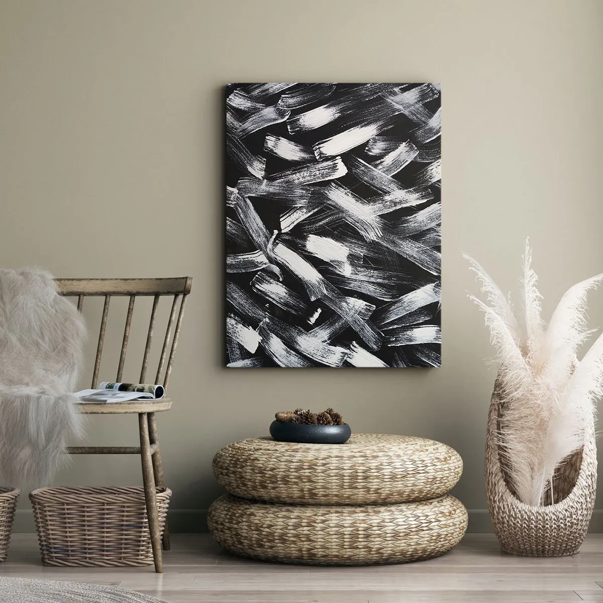 Canvastavla - Bild på duk - Abstraktion i industriell anda - 50x70 cm