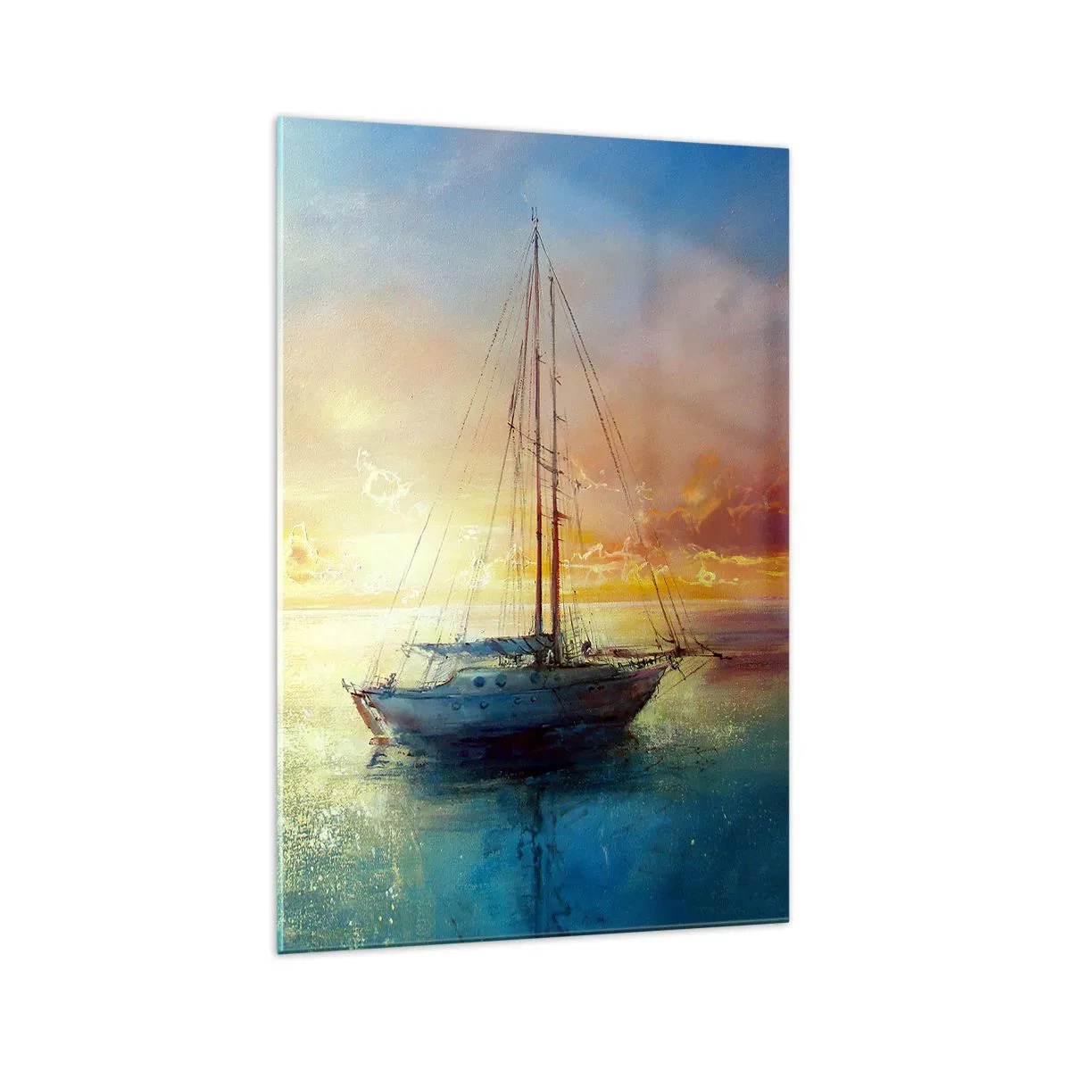 Glastavla - Bild på glas - I guldviken - 70x100 cm