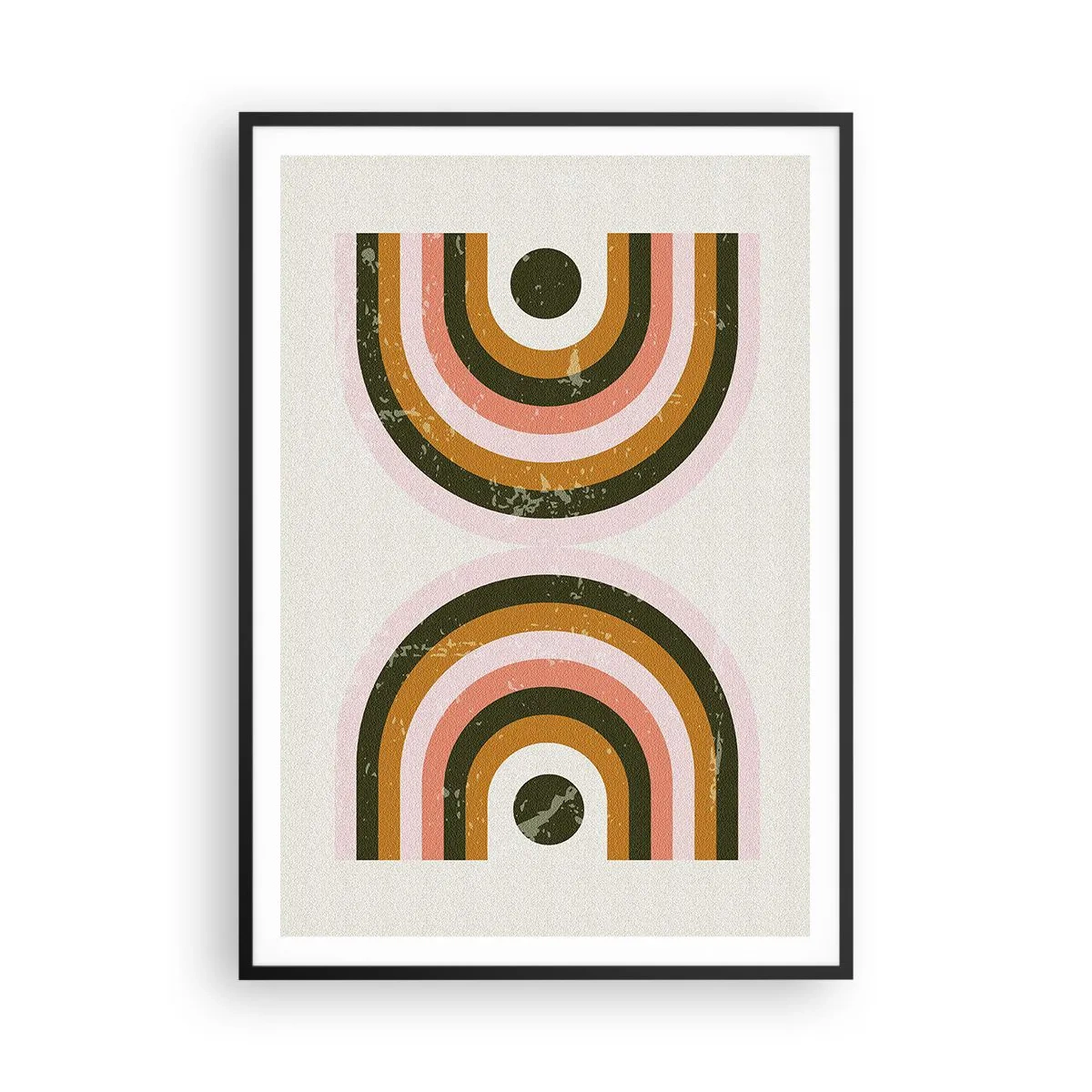 Affisch i svart ram - Tvillingabstraktion - 70x100 cm