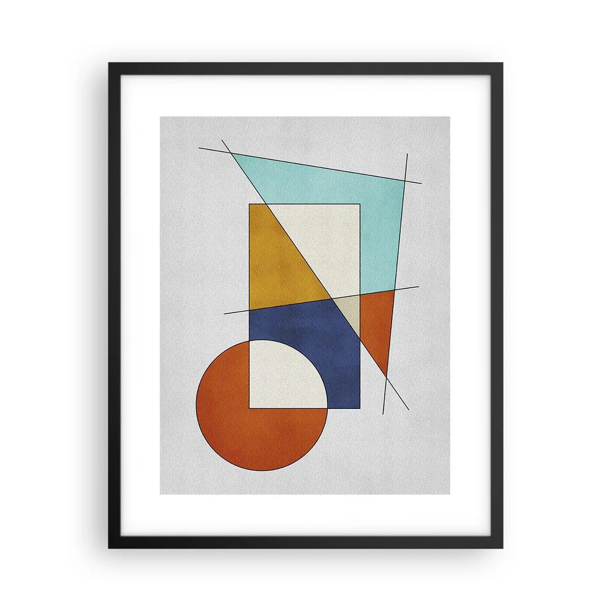 Affisch i svart ram - Abstraktion: modernistiskt nöje - 40x50 cm