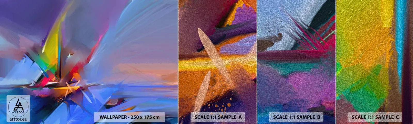 Provbit av fototapet Premium Sand - Snabb som en fågel - Abstraktion, Bit, Segelbåt - 100x30 cm