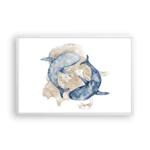 Affisch i vit ram - Vänskap eller kärlek? - 91x61 cm