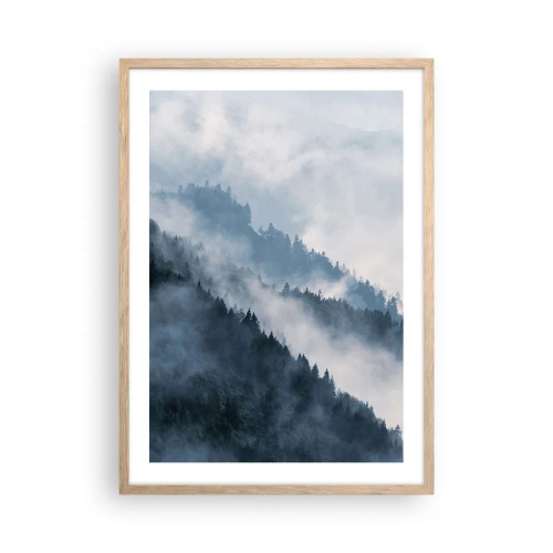 Affisch i ram av ljusek - Fjällens mystik - 50x70 cm