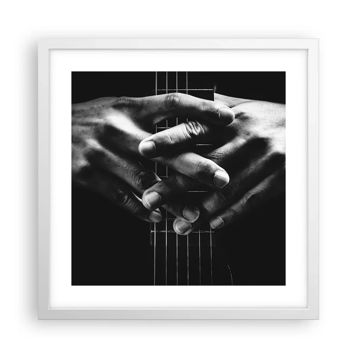 Affisch i vit ram - Artistens bön - 40x40 cm