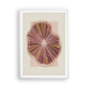 Affisch i vit ram - Strålande abstraktion - 70x100 cm