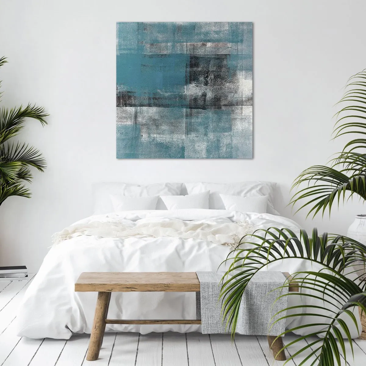 Canvastavla - Bild på duk - Vatten och luft - 40x40 cm