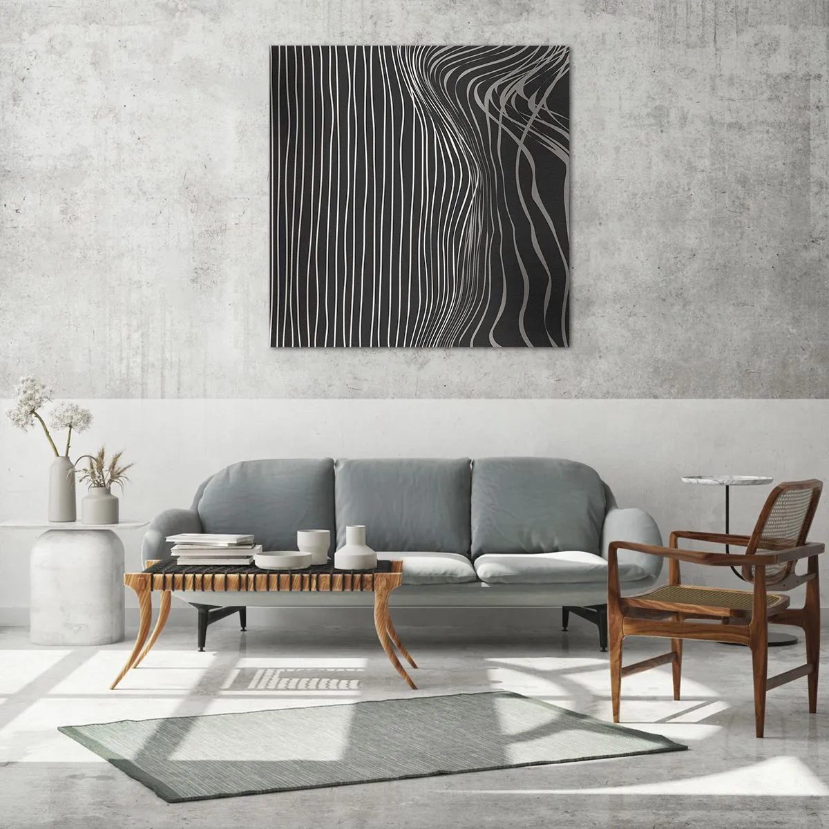 Glastavla - Bild på glas - Rytm och accent - 30x30 cm