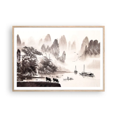 Affisch i ram av ljusek - Österns exotiska vardag - 100x70 cm