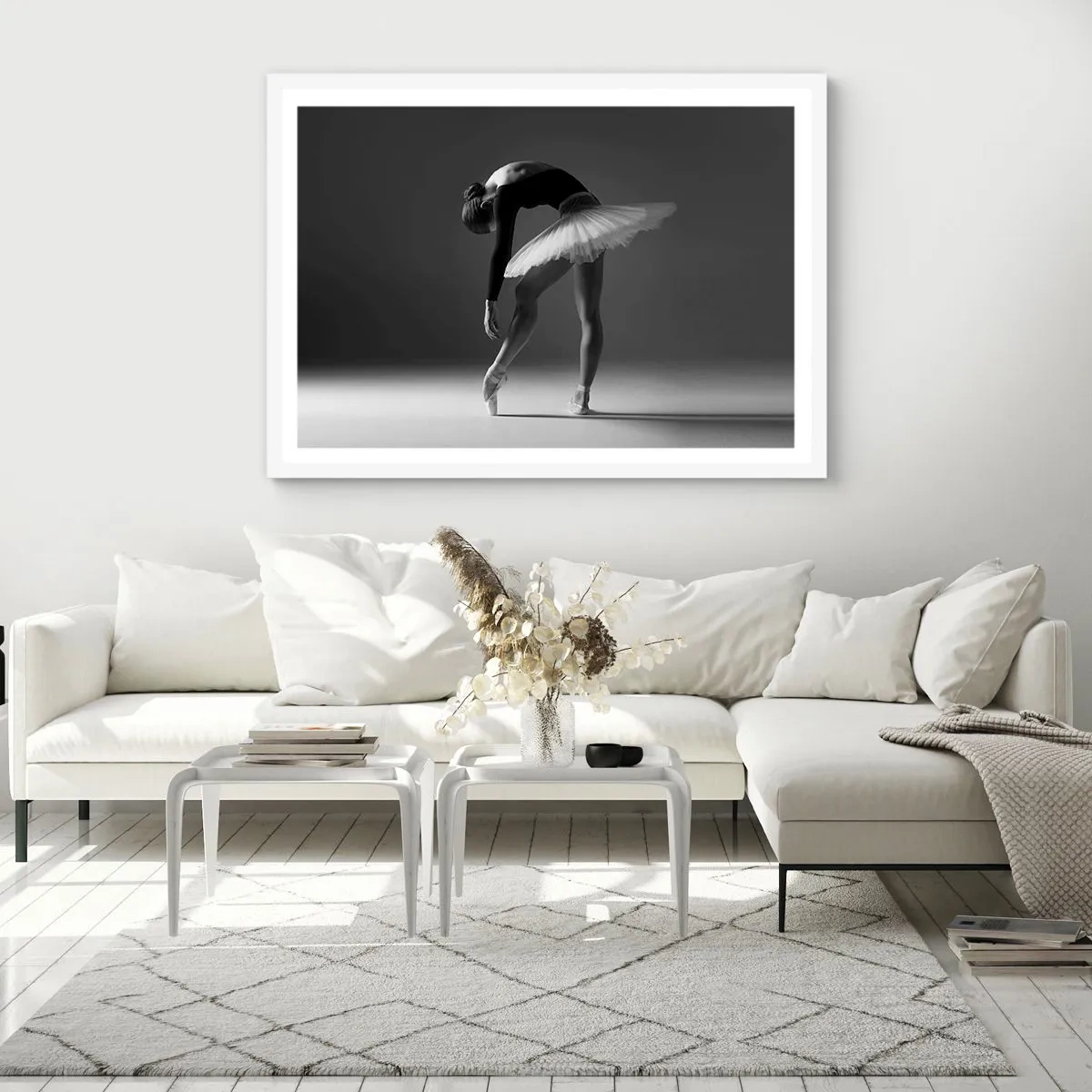 Affisch i vit ram - Bella ballerina - 40x30 cm