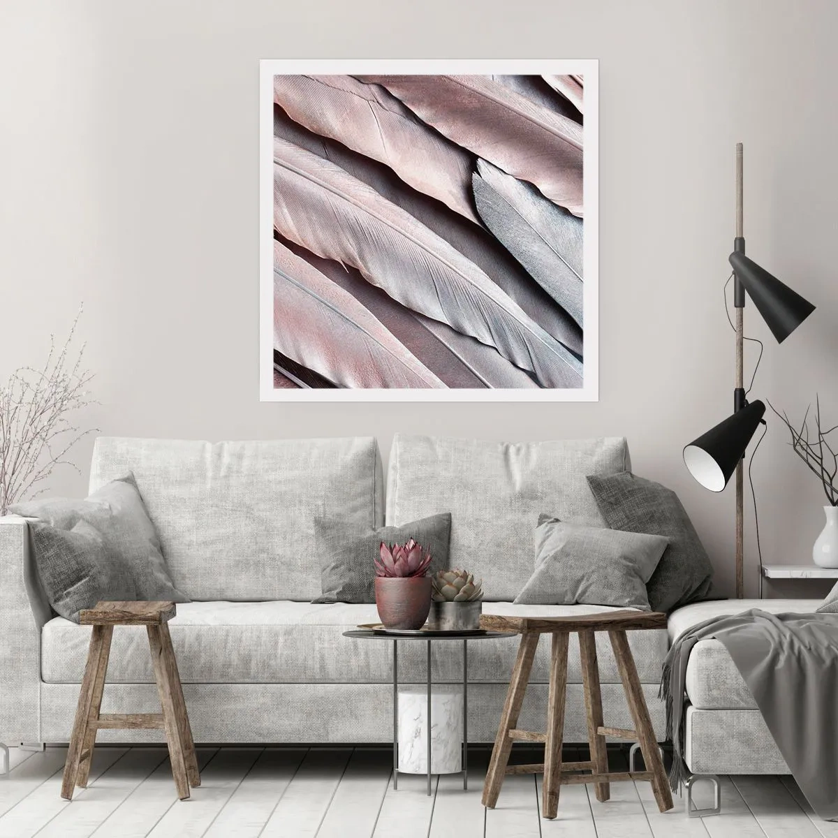 Affisch - I rosa silver - 60x60 cm