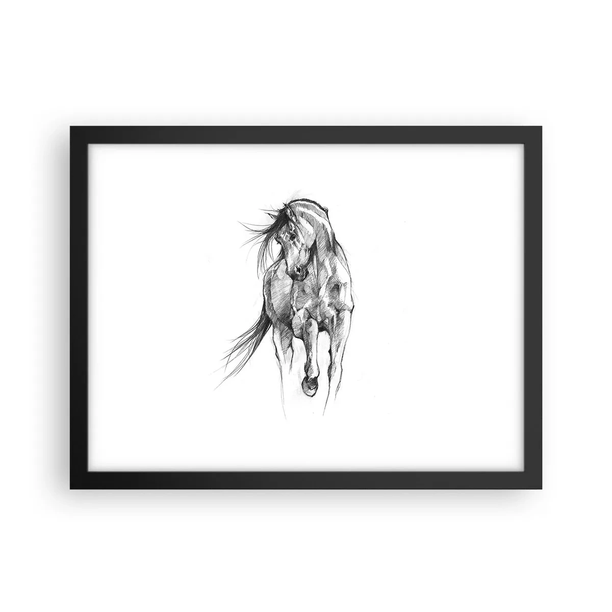 Affisch i svart ram - Elegant trav - 40x30 cm