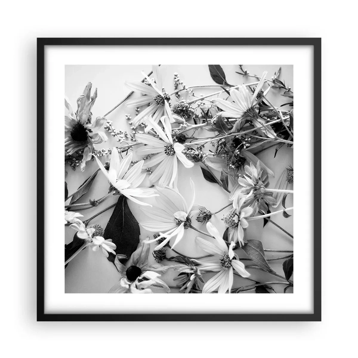 Affisch i svart ram - Icke-blombukett - 50x50 cm