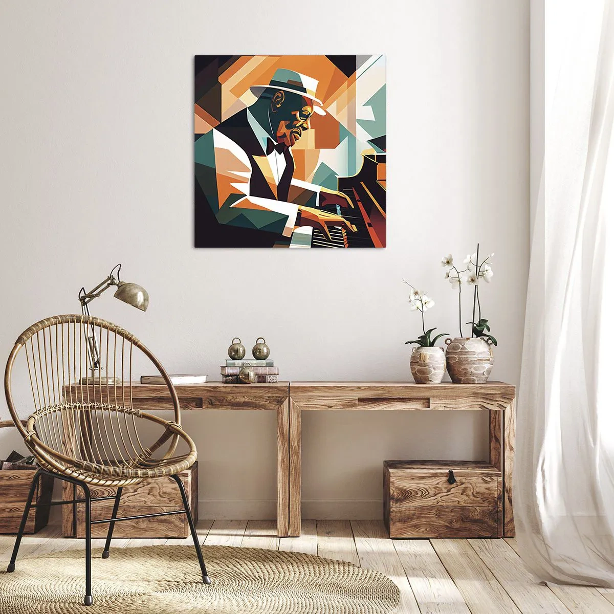 Canvastavla - Bild på duk - Allt som är jazz - 60x60 cm