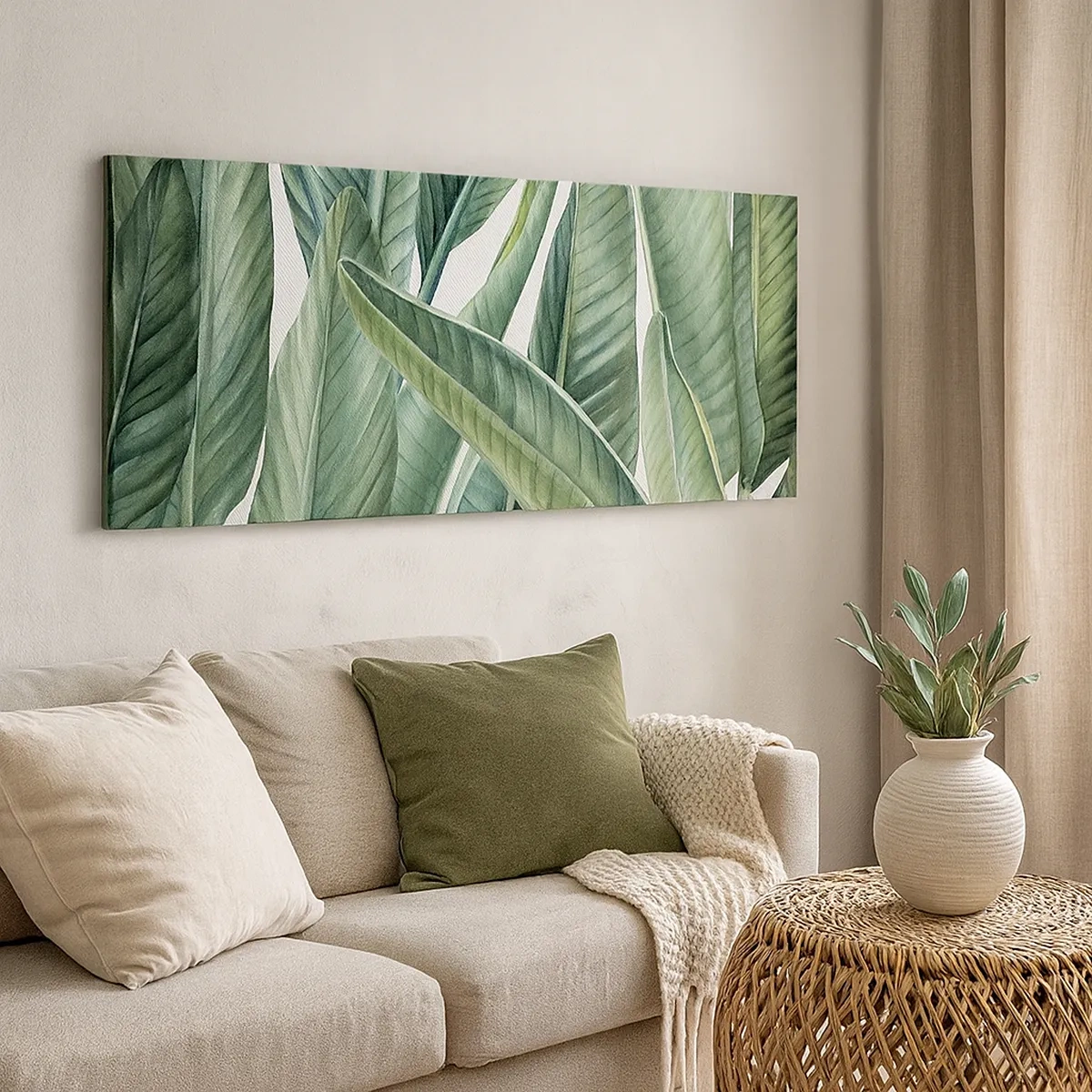 Canvastavla - Bild på duk - Grönskan i sig själv - 30x30 cm