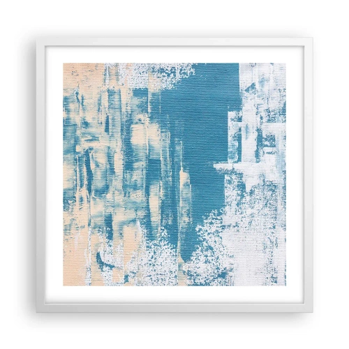 Affisch i vit ram - Genom istapp - 50x50 cm