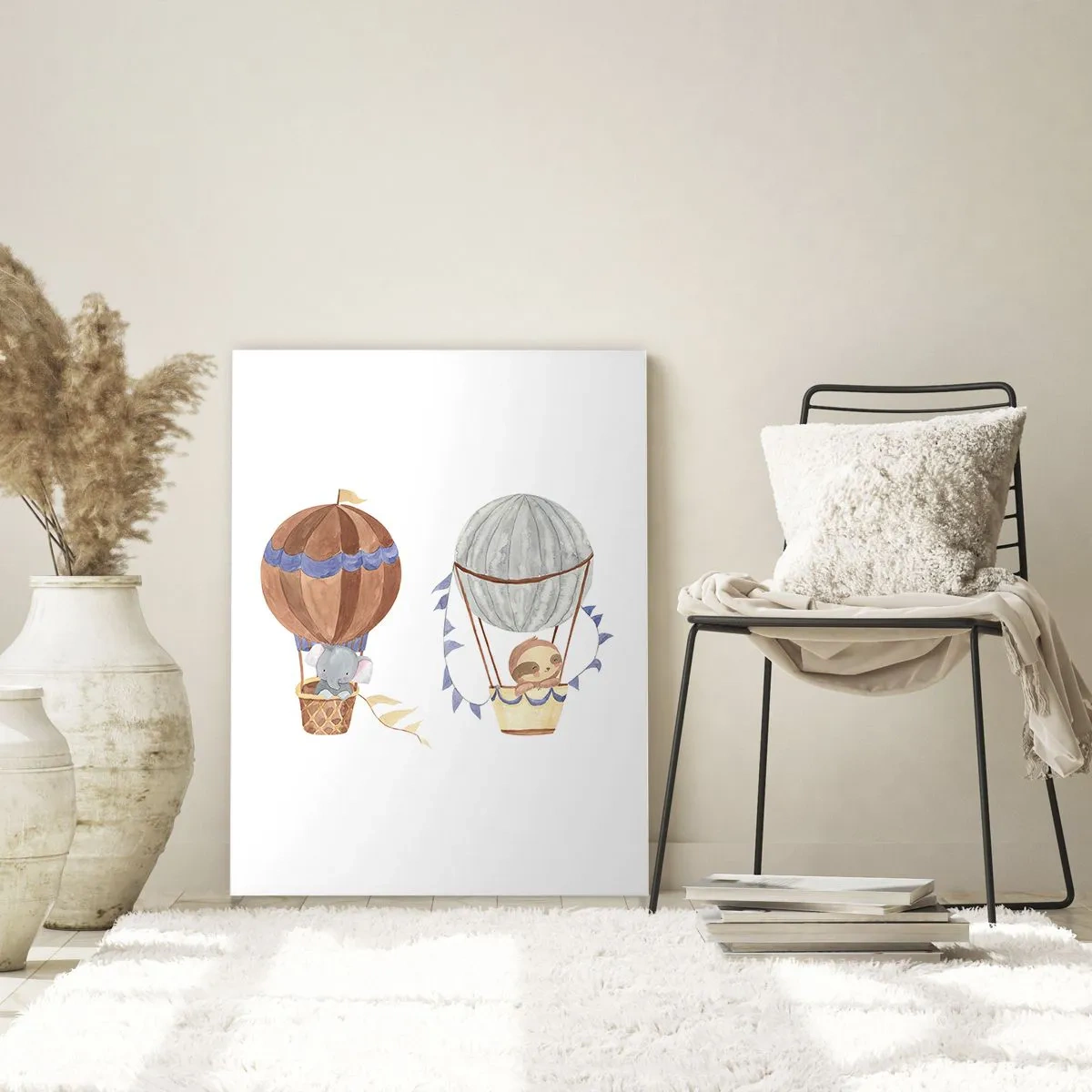 Glastavla - Bild på glas - Vänner på en resa - 80x120 cm