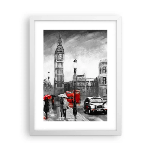 Affisch i vit ram - Inte alls en grå stad - 30x40 cm