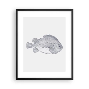 Affisch i svart ram - Till naturforskarens album - 40x50 cm