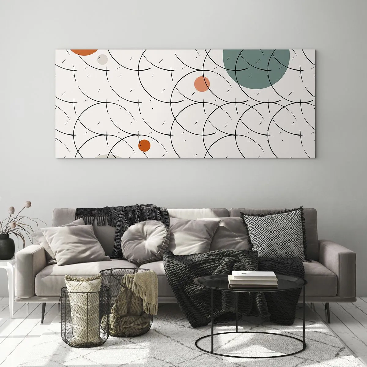 Glastavla - Bild på glas - I popkonstens anda - 120x50 cm