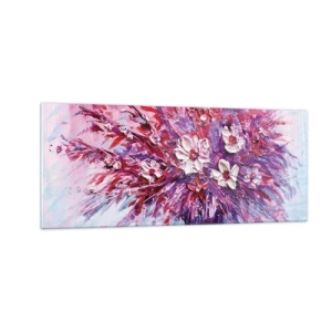 Glastavla - Bild på glas - Oskuld och passion  - 100x40 cm