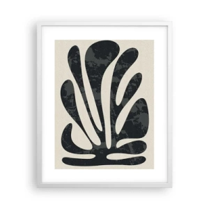 Affisch i vit ram - Abstraktion med flera fingrar - 40x50 cm