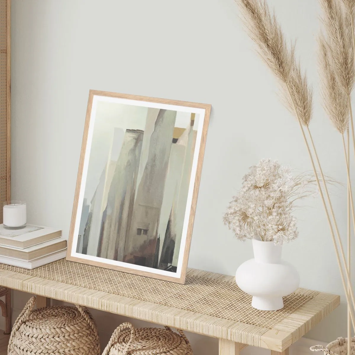 Affisch i ram av ljusek - En dröm om staden - 61x91 cm