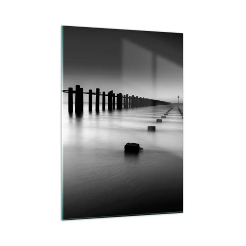 Glastavla - Bild på glas - Landskap doppat i dimman - 50x70 cm