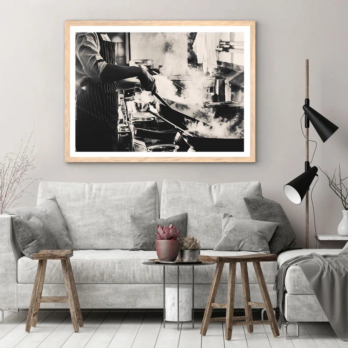 Affisch i ram av ljusek - Alkemi av smaker - 70x50 cm