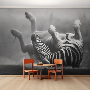Fototapet Premium Sand - Endast hästen skulle inte skratta - Djur, Revben, Natur - 500x350 cm